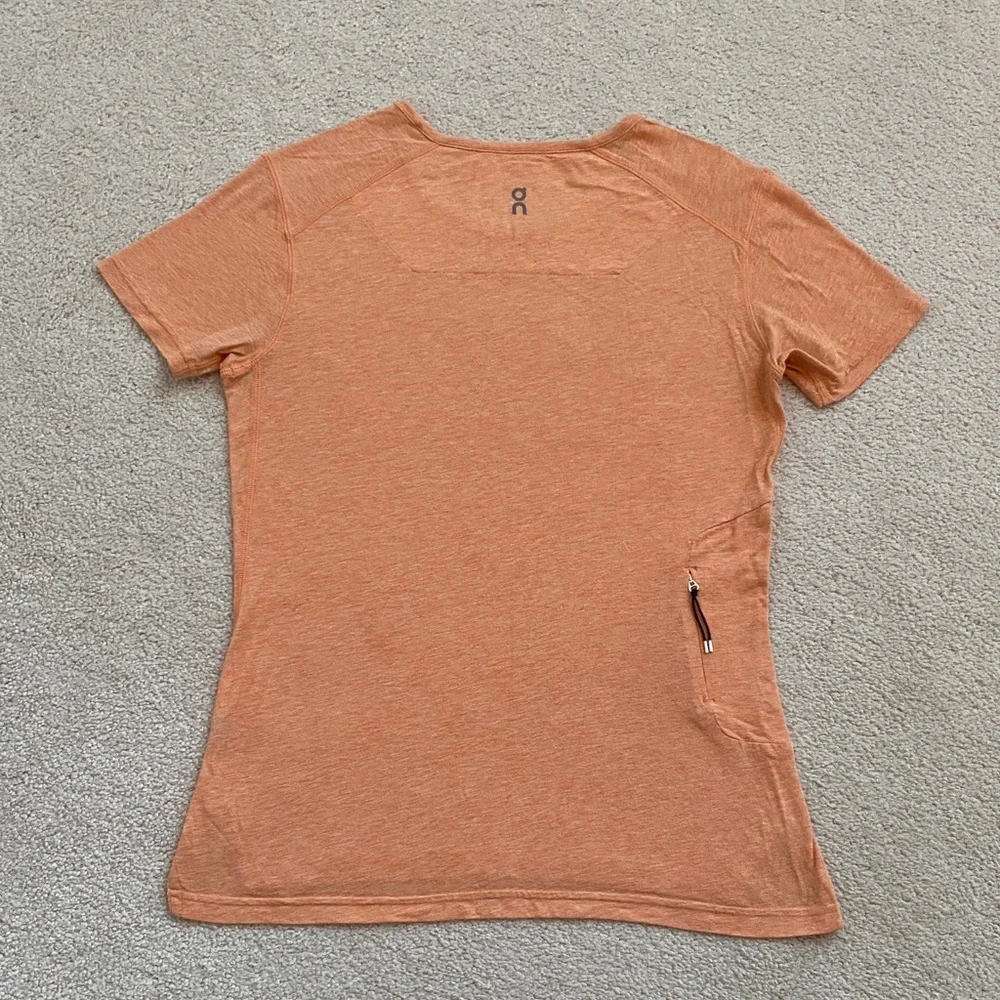 On Running Women's Orange Comfort T Athletic Top - Picture 7 of 12